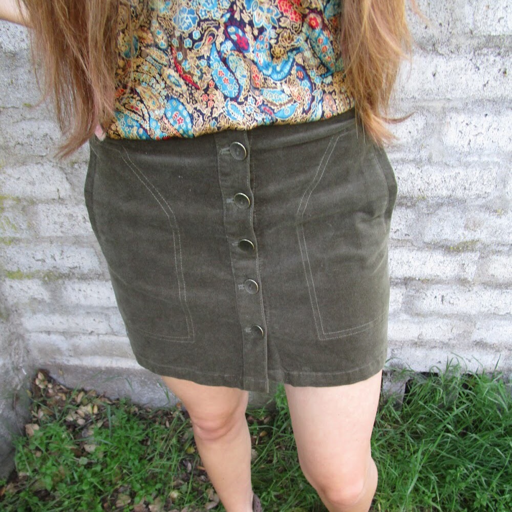 Forever 21 army green skirt